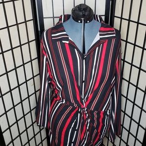 Derek Heart Plussize Pinstripe Dress